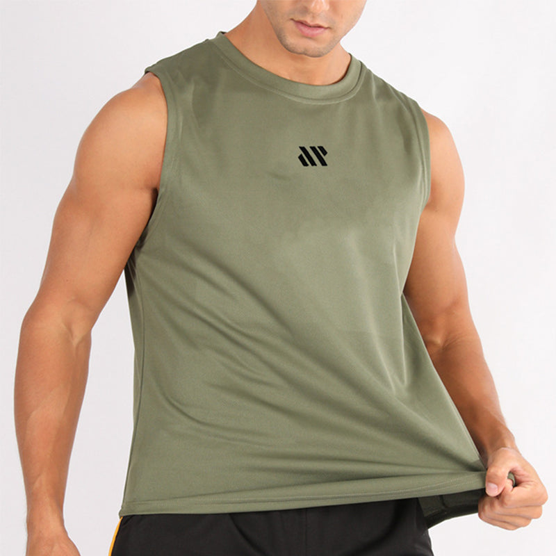 Summer Gym Vest Men Bodybuilding Sleeveless Sports Tank Top quick-drying mesh Fitness Running Tank Top Men Clothes