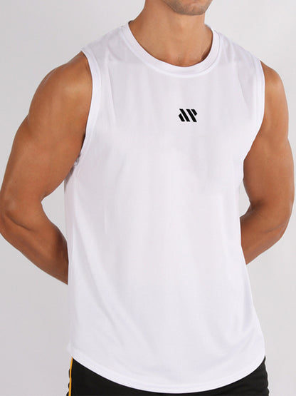 Summer Gym Vest Men Bodybuilding Sleeveless Sports Tank Top quick-drying mesh Fitness Running Tank Top Men Clothes