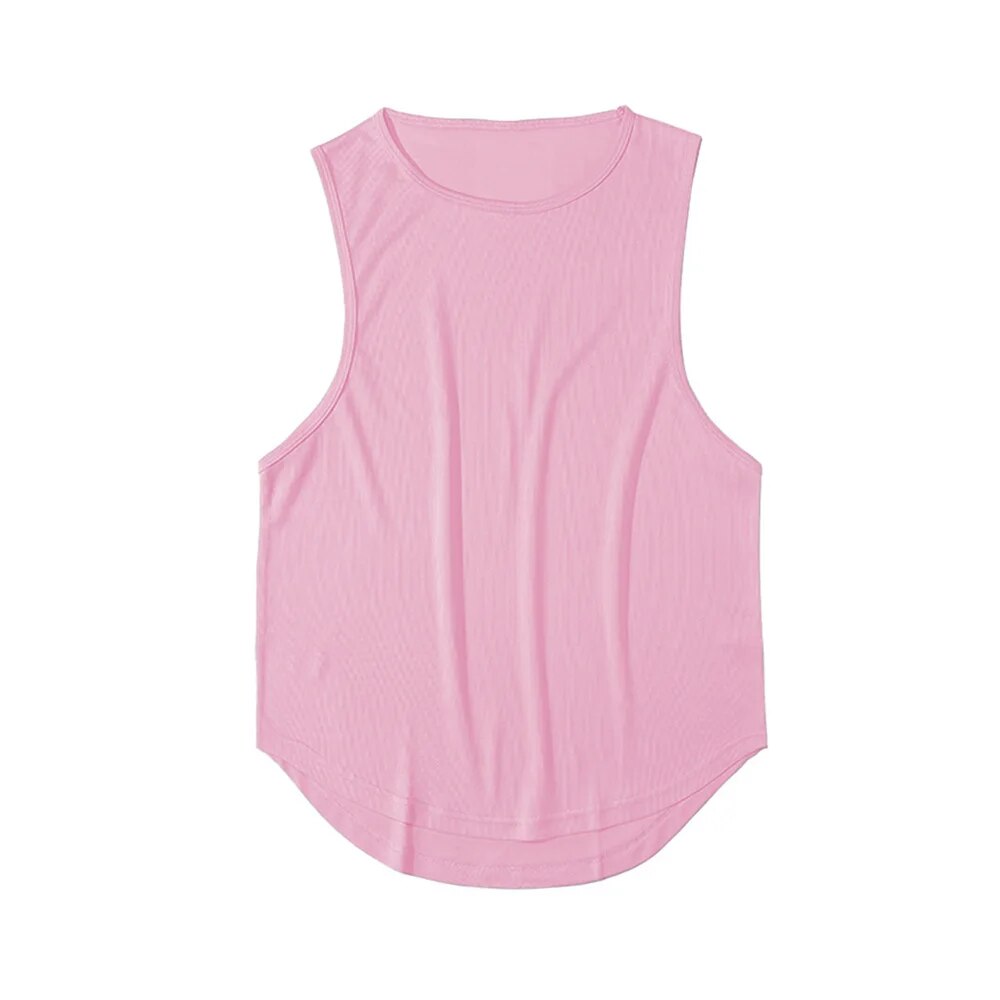 Summer Marathon Quick Dry Running Tank Top, Mens Sleeveless Loose Fit Basketball Training Vest
