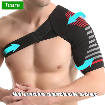 Support and Compression Sleeve AC Joint Brace, Arm Immobilizer Wrap with Stability Strap, Professional Shoulder Brace