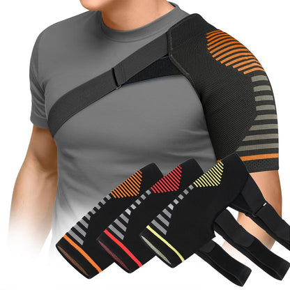 Support and Compression Sleeve AC Joint Brace, Arm Immobilizer Wrap with Stability Strap, Professional Shoulder Brace