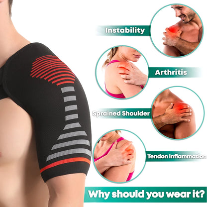 Support and Compression Sleeve AC Joint Brace, Arm Immobilizer Wrap with Stability Strap, Professional Shoulder Brace