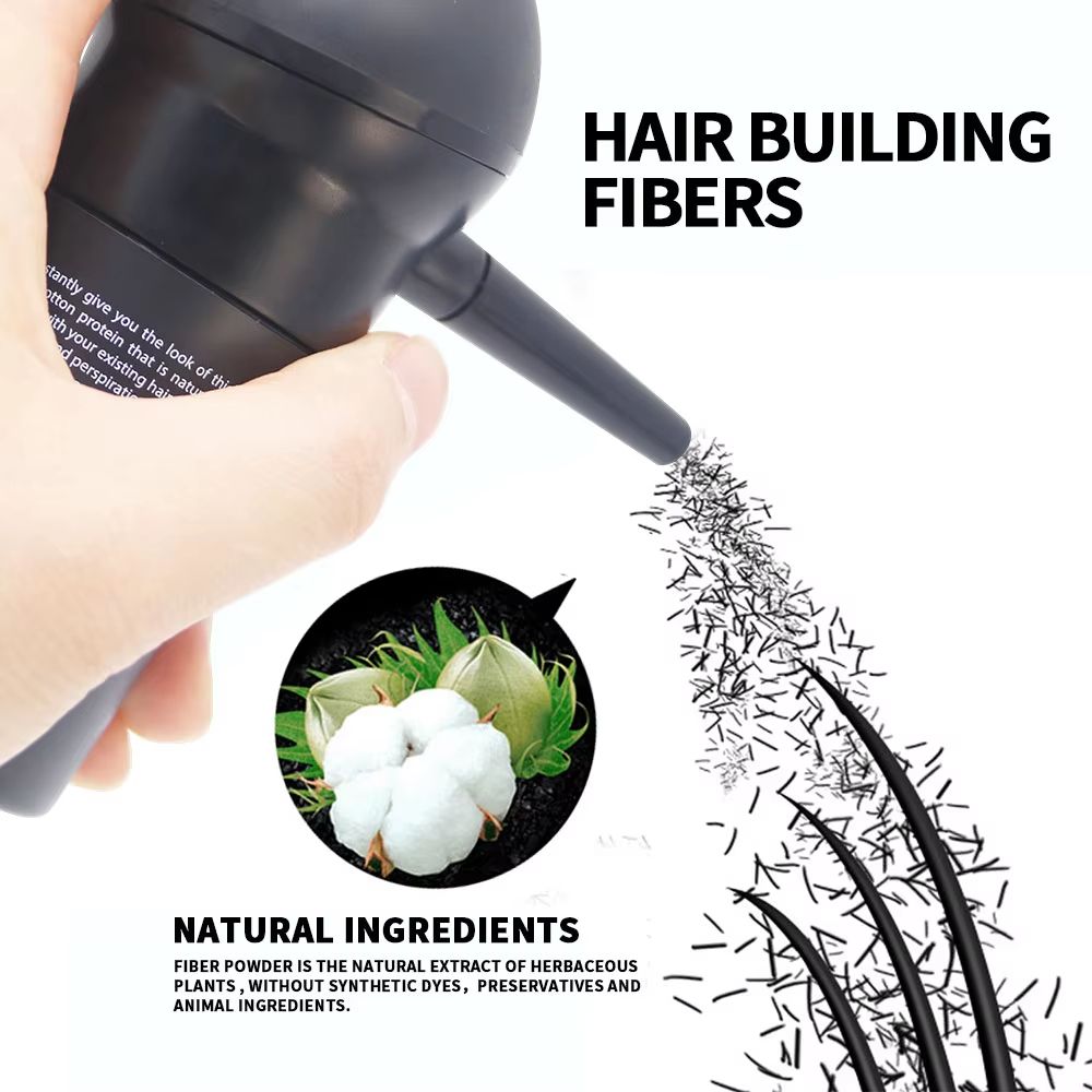 BUNEE Hair Building Fibers – Natural Hair Thickening Powder for Men's Balding & Thinning Areas (15g Set)