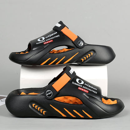 Mens Massage Slippers Summer, Indoor Outdoor Sandals, Beach Casual Shoes, Soft Comfortable Sole Slides, Lightweight Mens