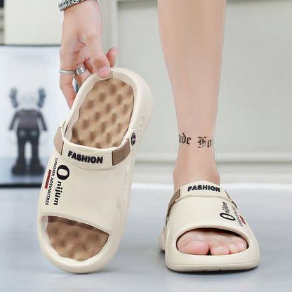 Mens Massage Slippers Summer, Indoor Outdoor Sandals, Beach Casual Shoes, Soft Comfortable Sole Slides, Lightweight Mens