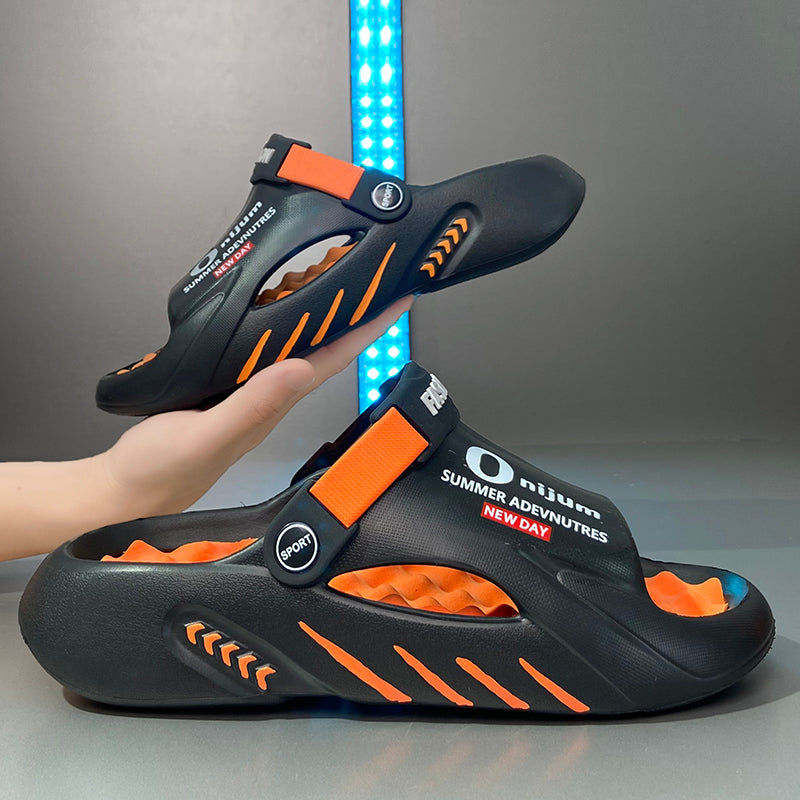 Mens Massage Slippers Summer, Indoor Outdoor Sandals, Beach Casual Shoes, Soft Comfortable Sole Slides, Lightweight Mens