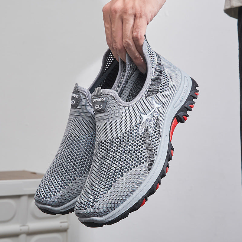 Lightweight Sneakers Men, Summer Mesh Men Shoes, Breathable Casual Walking Shoes, Mens Hiking Shoes