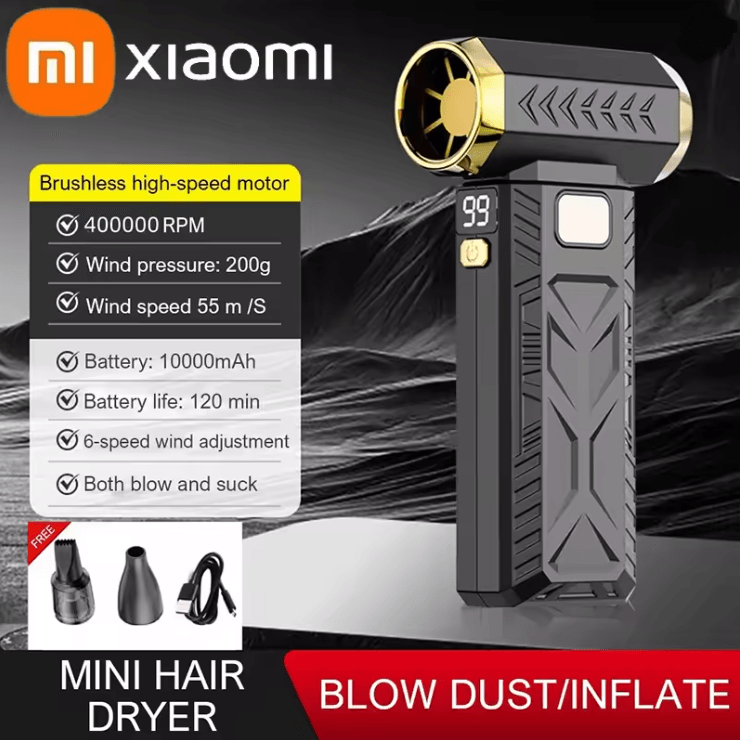 Xiaomi 2 in 1 Air Blower and Vacuum Powerful Dust Cleaner with Brushless Motor