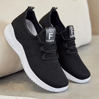 Summer Casual Flats Shoes For Women Breathable Mesh Lightweight Sneakers