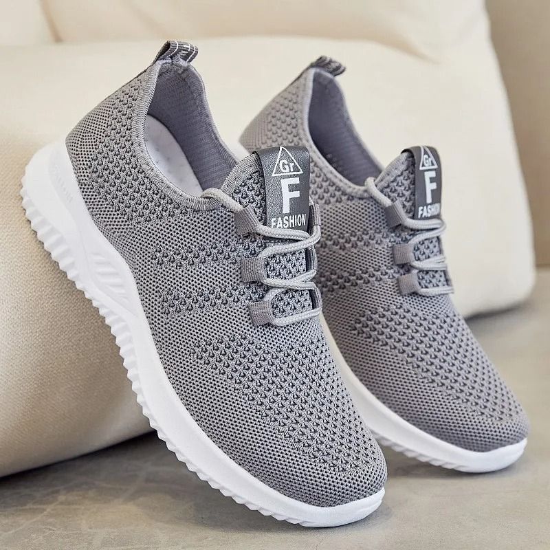 Summer Casual Flats Shoes For Women Breathable Mesh Lightweight Sneakers