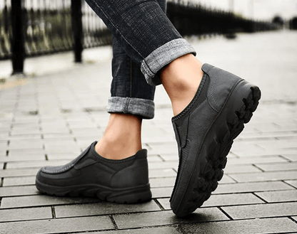 Mens Casual Loafers Breathable Handmade Retro Sneakers