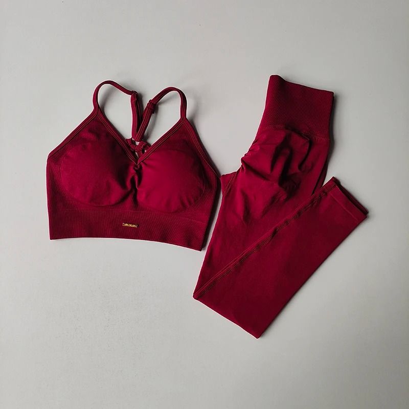 Seamless Hip Lifting Fitness Set Yoga Set Women Sports Bra Leggings