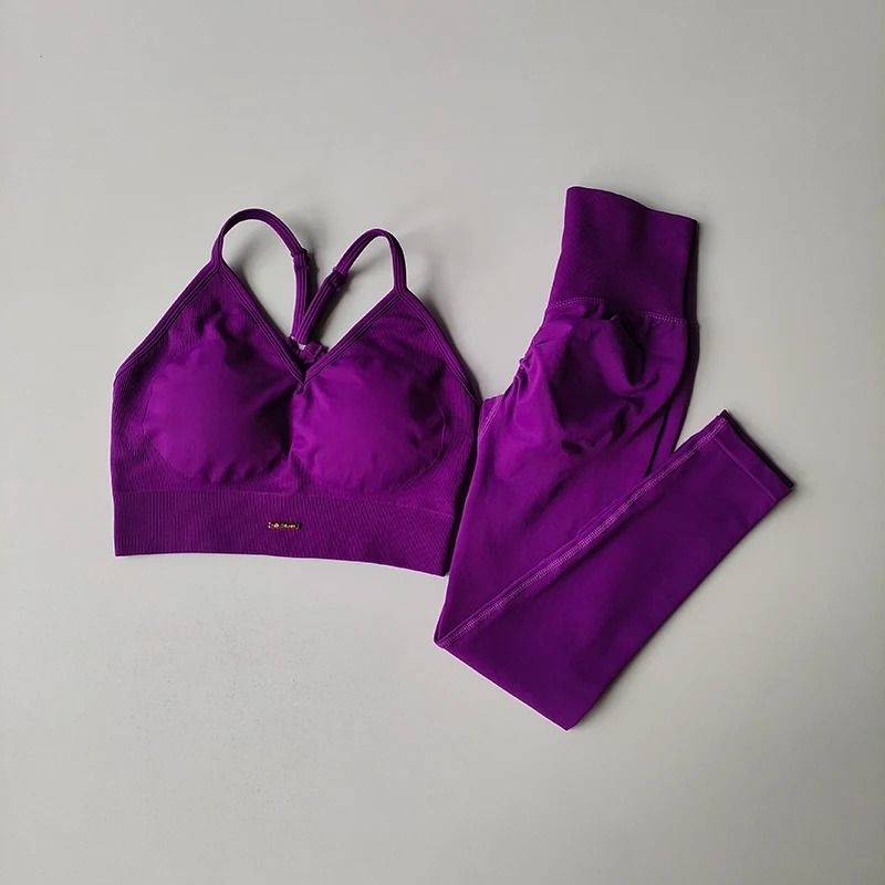 Seamless Hip Lifting Fitness Set Yoga Set Women Sports Bra Leggings