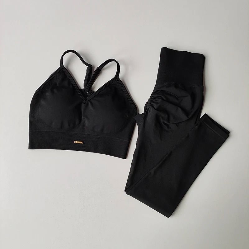 Seamless Hip Lifting Fitness Set Yoga Set Women Sports Bra Leggings