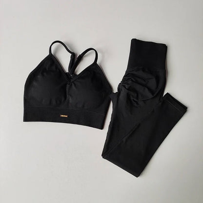 Seamless Hip Lifting Fitness Set Yoga Set Women Sports Bra Leggings