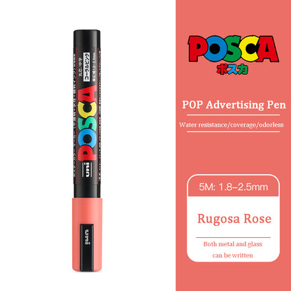 Uni Posca Acrylic Marker, PC 5M rotulador permanente, Paint Marker, POP Poster, Graffiti, Metal, Glass, Rock, Ceramics