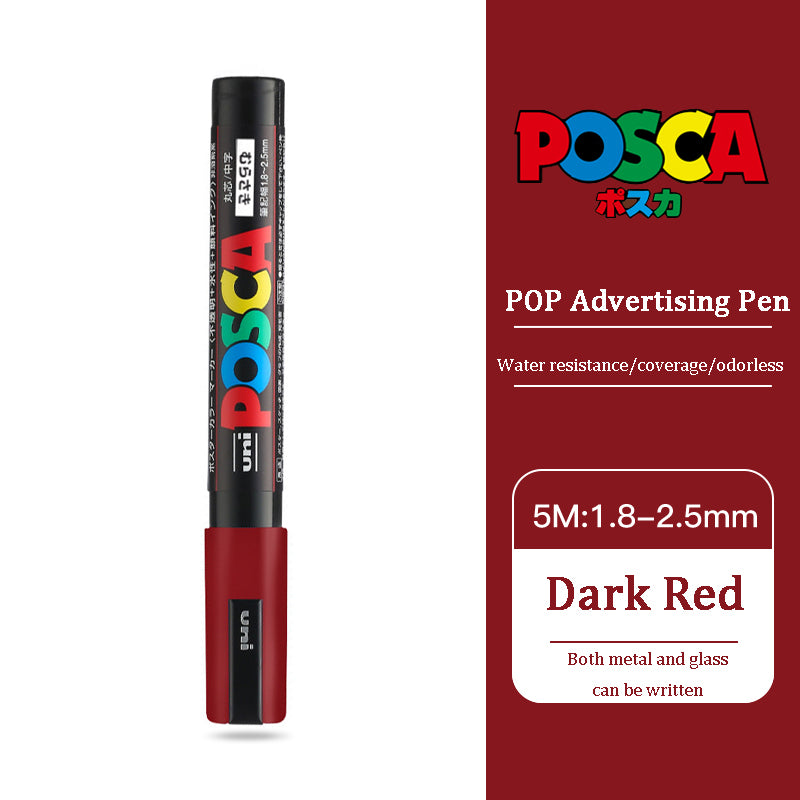 Uni Posca Acrylic Marker, PC 5M rotulador permanente, Paint Marker, POP Poster, Graffiti, Metal, Glass, Rock, Ceramics