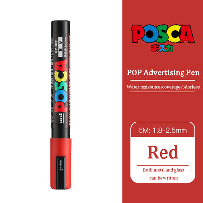 Uni Posca Acrylic Marker, PC 5M rotulador permanente, Paint Marker, POP Poster, Graffiti, Metal, Glass, Rock, Ceramics