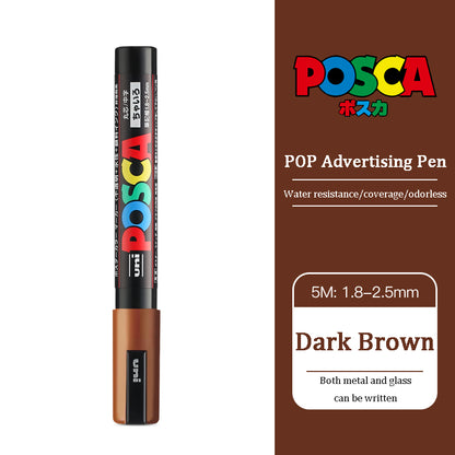 Uni Posca Acrylic Marker, PC 5M rotulador permanente, Paint Marker, POP Poster, Graffiti, Metal, Glass, Rock, Ceramics