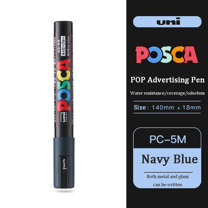 Uni Posca Acrylic Marker, PC 5M rotulador permanente, Paint Marker, POP Poster, Graffiti, Metal, Glass, Rock, Ceramics