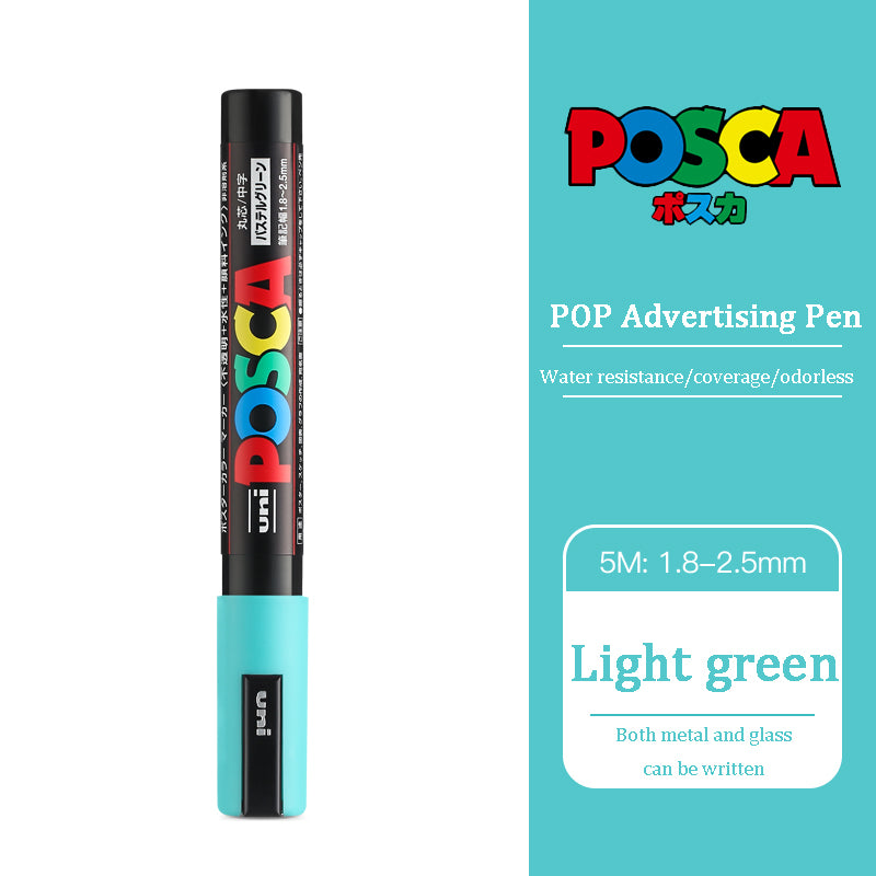 Uni Posca Acrylic Marker, PC 5M rotulador permanente, Paint Marker, POP Poster, Graffiti, Metal, Glass, Rock, Ceramics