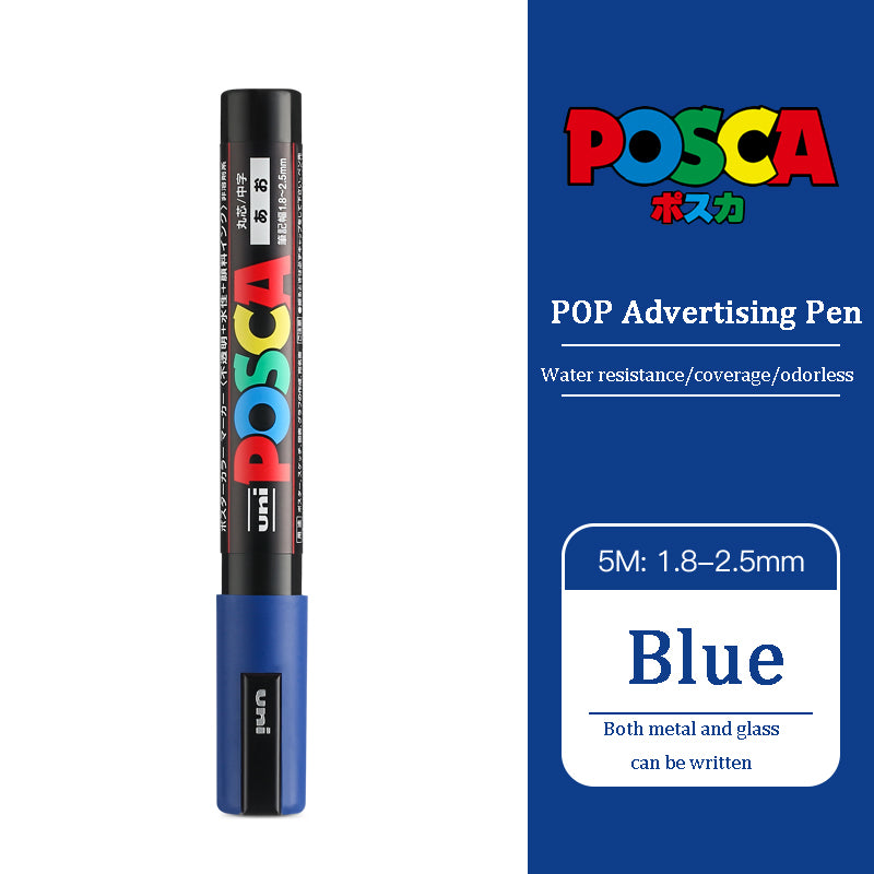 Uni Posca Acrylic Marker, PC 5M rotulador permanente, Paint Marker, POP Poster, Graffiti, Metal, Glass, Rock, Ceramics