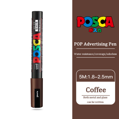 Uni Posca Acrylic Marker, PC 5M rotulador permanente, Paint Marker, POP Poster, Graffiti, Metal, Glass, Rock, Ceramics