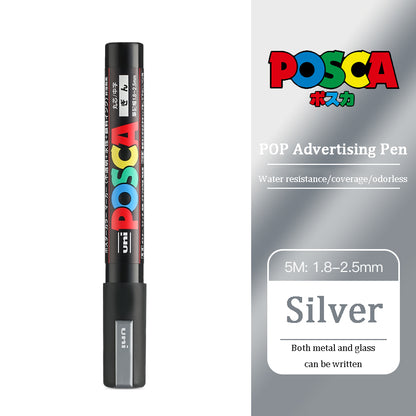 Uni Posca Acrylic Marker, PC 5M rotulador permanente, Paint Marker, POP Poster, Graffiti, Metal, Glass, Rock, Ceramics