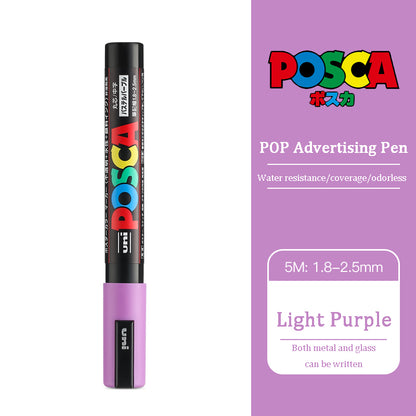 Uni Posca Acrylic Marker, PC 5M rotulador permanente, Paint Marker, POP Poster, Graffiti, Metal, Glass, Rock, Ceramics