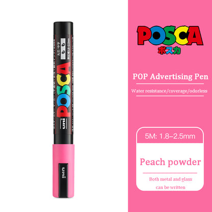 Uni Posca Acrylic Marker, PC 5M rotulador permanente, Paint Marker, POP Poster, Graffiti, Metal, Glass, Rock, Ceramics