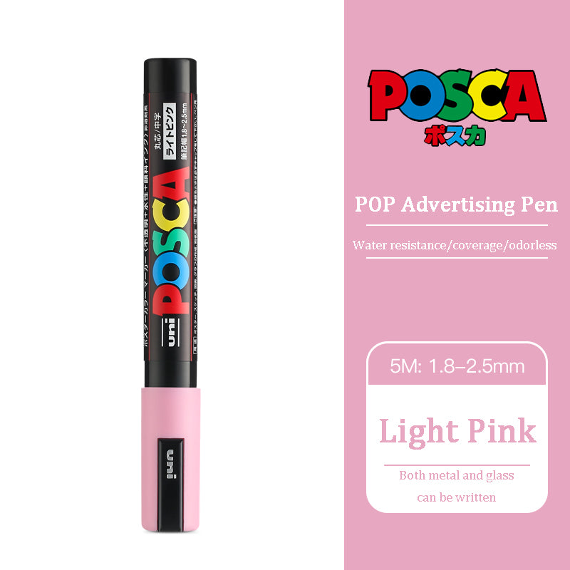 Uni Posca Acrylic Marker, PC 5M rotulador permanente, Paint Marker, POP Poster, Graffiti, Metal, Glass, Rock, Ceramics