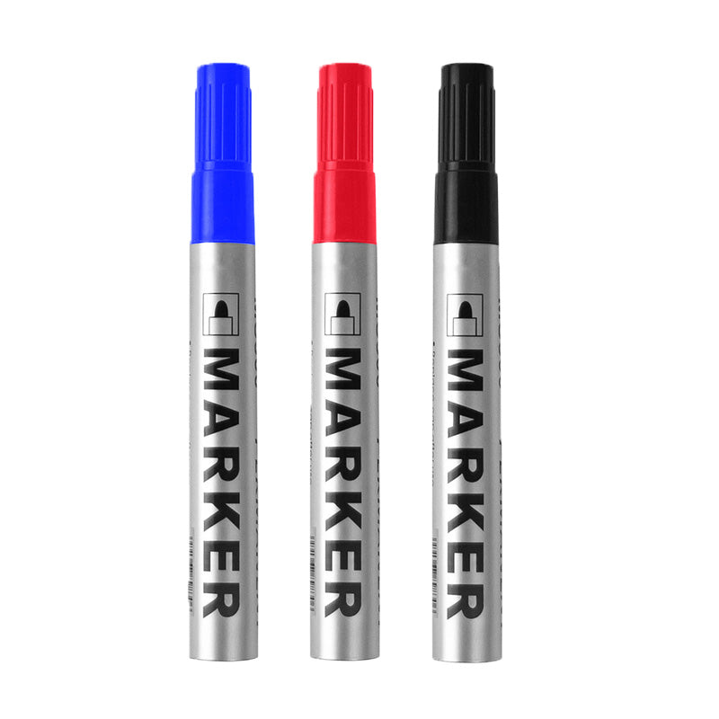 Permanent Art Marker Pen, Fine Point Waterproof Ink, ThinCrude Color Marker Pens, Black Blue Red Ink, 2mm Fine Marker