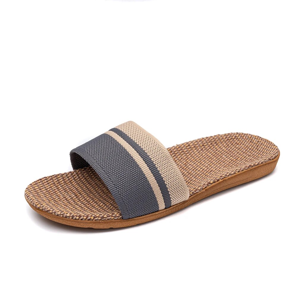Lightweight Summer Women Slippers, Anti-Slip Indoor Linen Slippers, Home Soft Shoes, Comfortable Breathable Slippers