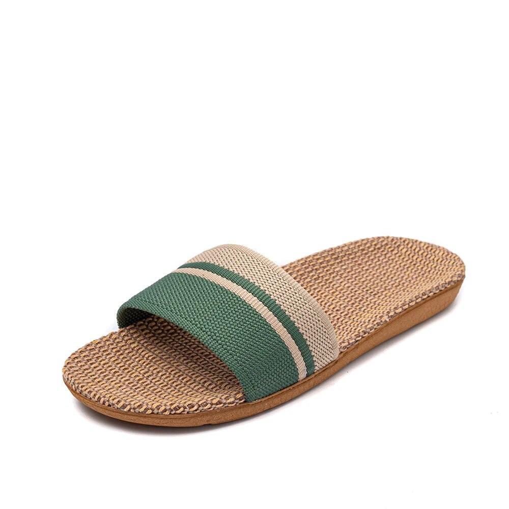 Lightweight Summer Women Slippers, Anti-Slip Indoor Linen Slippers, Home Soft Shoes, Comfortable Breathable Slippers