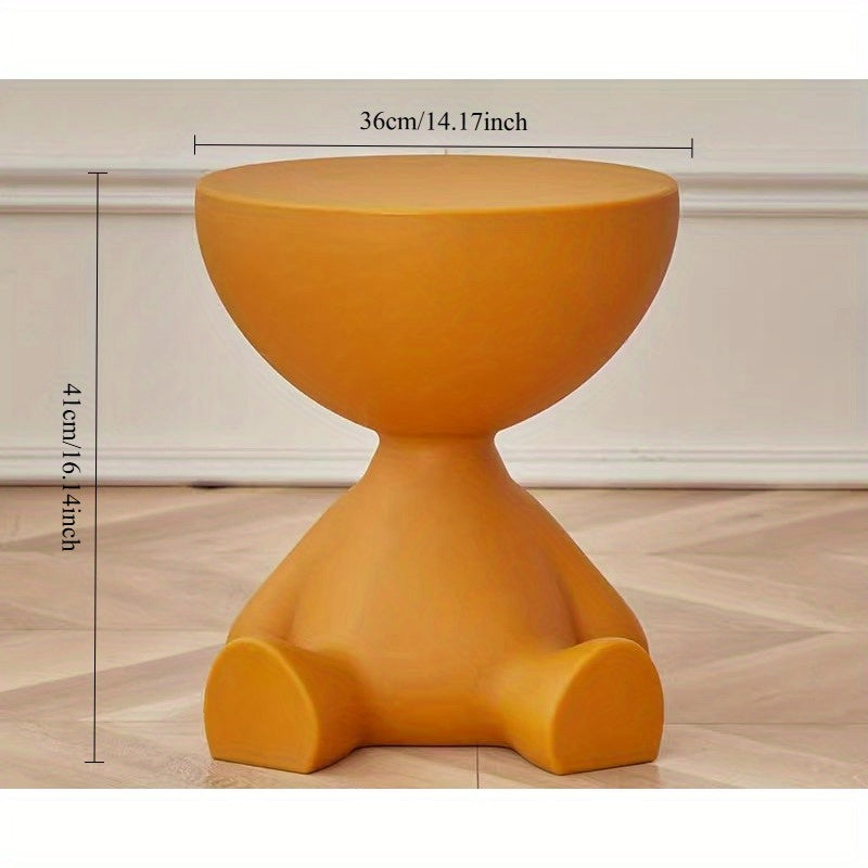 Creative Sofa Side Table,Removable Cream Style Round Coffee Table for Living Room,Simple Household Small Table Rack