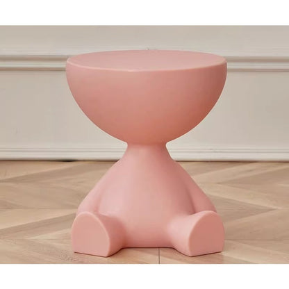 Creative Sofa Side Table,Removable Cream Style Round Coffee Table for Living Room,Simple Household Small Table Rack
