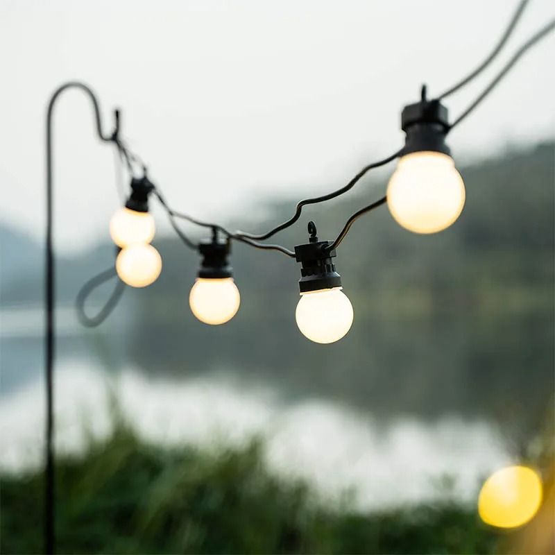 Outdoor Waterproof LED String Lights with G50 Bulbs for Camping Party and Wedding Decoration