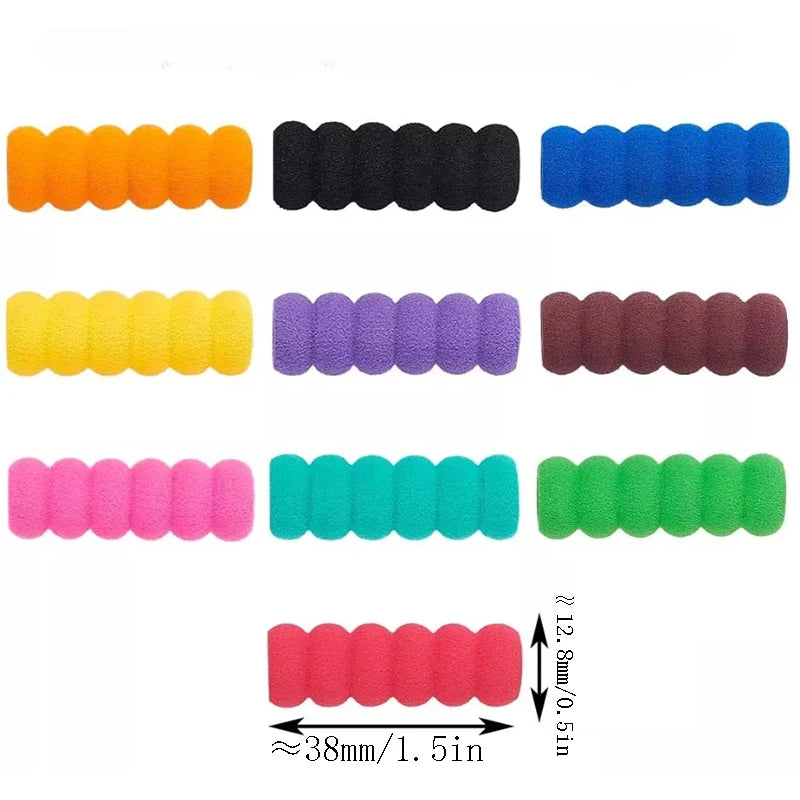Soft Sponge Pencil Grips 30Pcs Anti-Slip Finger Guard for Kids Handwriting Corrector Drill Pen Grip Papeleria Diamond