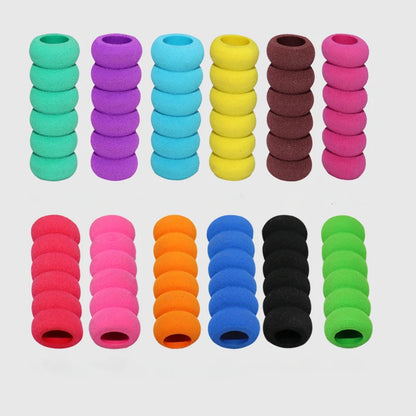 Soft Sponge Pencil Grips 30Pcs Anti-Slip Finger Guard for Kids Handwriting Corrector Drill Pen Grip Papeleria Diamond
