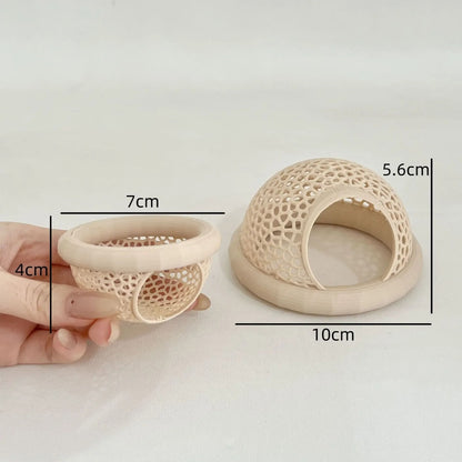 Aquarium Floating Cave and Feeding Ring 3-in-1 Shelter for Betta and Shrimp