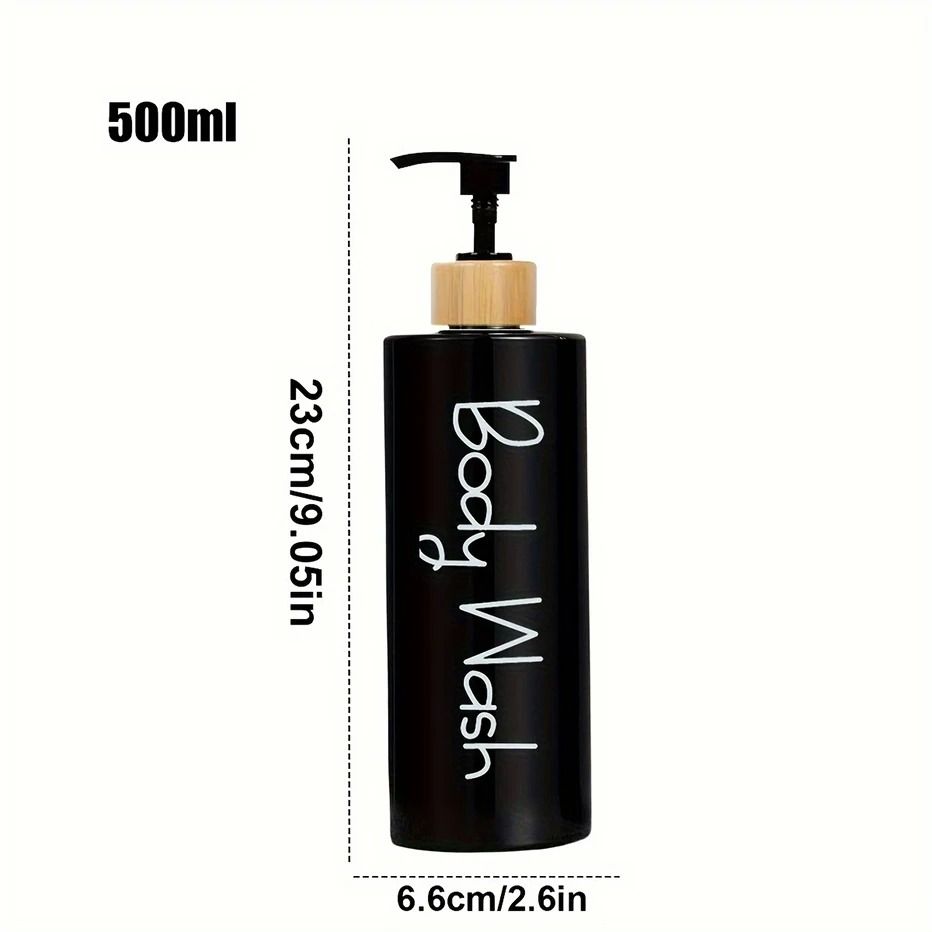3PCS 500ml Refillable Soap Dispenser Bottles for Bathroom, Shampoo and Shower Gel Pump Containers