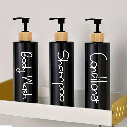 3PCS 500ml Refillable Soap Dispenser Bottles for Bathroom, Shampoo and Shower Gel Pump Containers