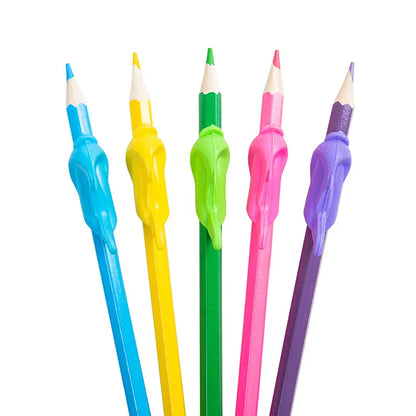 Kids Silicone Pen Holder Grip Tool, 10 pcs Fish Pencil Writing Aid, Baby Learning Correction Device Stationery