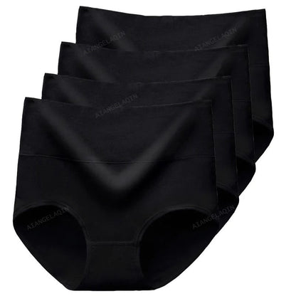 High Waist Cotton Underwear Pack Slim Fit Tummy Control Panties for Women