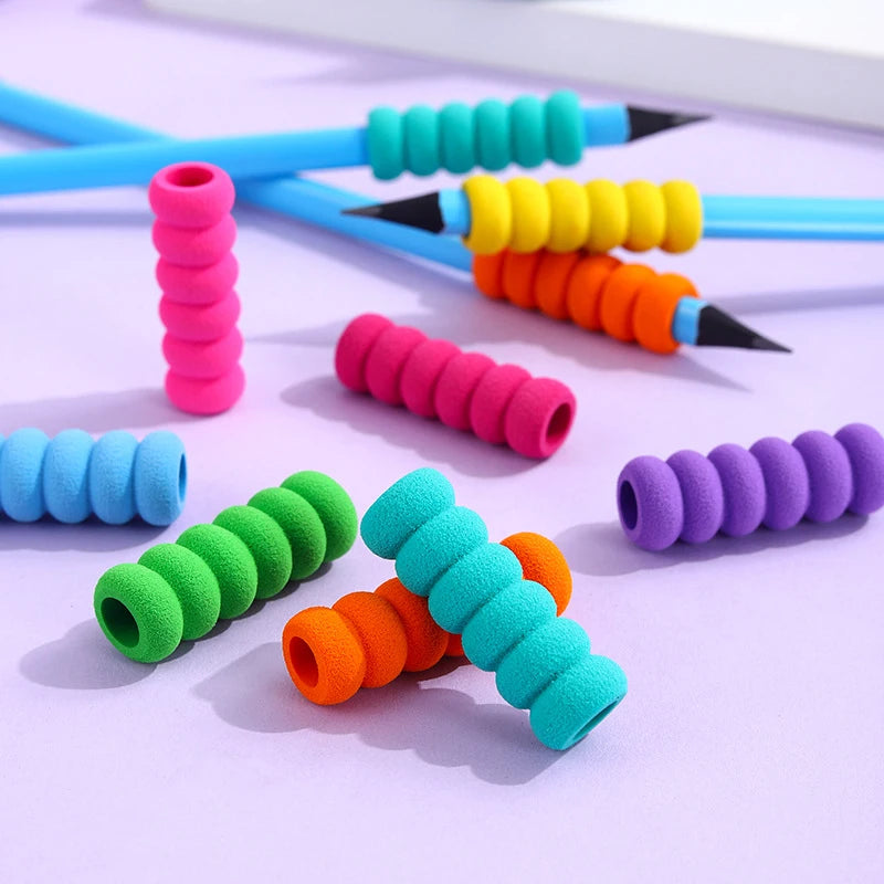 Cute Soft Cushioning Foam Pencil Case, Portable Touch Pen Handle Anti Scratch Protective Case, 12pcs Random Color