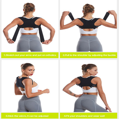 Medical Shoulder Support Corrector Back Brace, Adjustable Posture Corrector for Humpback Prevention Back Health Care