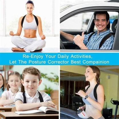 Back Shoulder Posture Corrector Belt, Adjustable Clavicle Spine Support, Upper Back Neck Brace for Pain Relief and Body