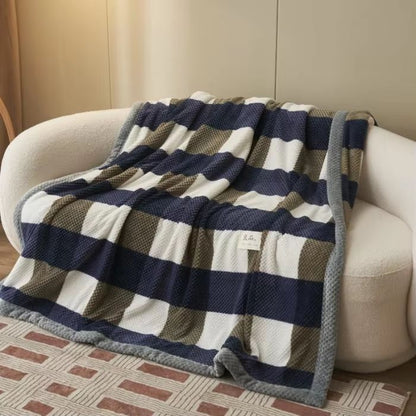 Soft Chenille Knit Throw Blanket – Handmade Crochet Style, Machine Washable for Couch & Bed