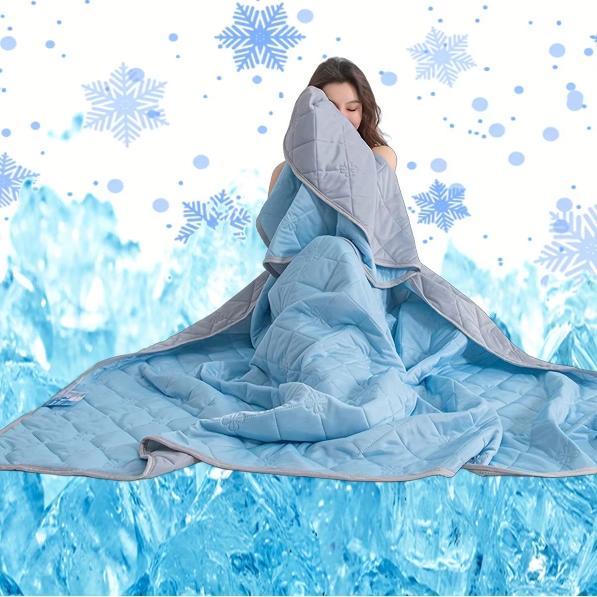 Summer Cooling Silk Blanket – Lightweight Breathable Air Conditioner Quilt for Hot Sleepers