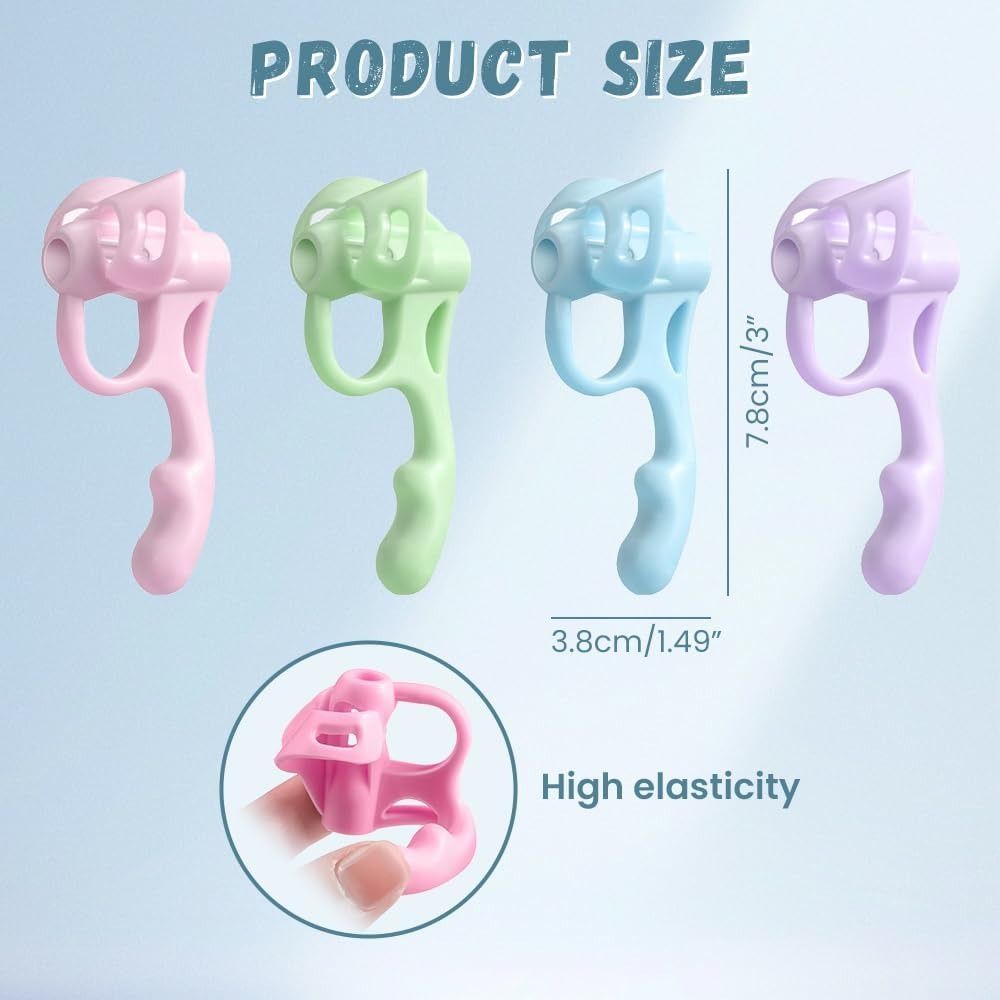 Soft Comfortable Silicone Pencil Holder, Flexible Pen Writing Aid, Sturdy Handwriting Tool for Kids